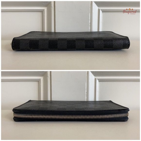 Authentic Louis Vuitton Damier Graphite Canvas Zippy Organizer Large Wallet - Picture 5 of 12